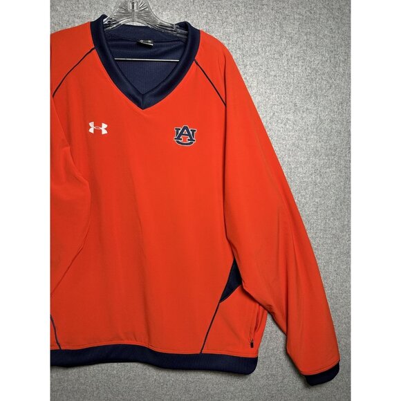 UNDER ARMOUR Auburn Tigers Mens XL Windbreaker V Neck Pullover War Eagle - Picture 2 of 16